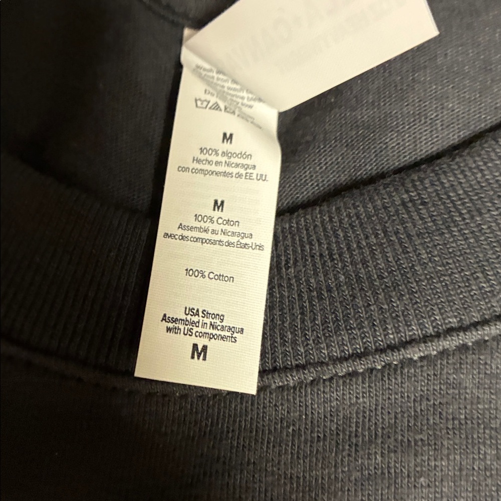 Bella Canvas Black Heavyweight Tee With White Brand Tag View 3